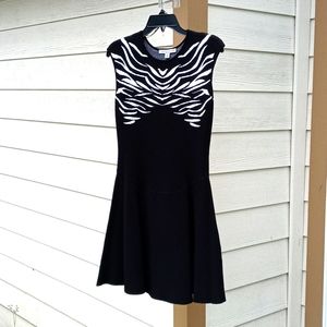 Danny and Nicole Size Small Black and White Tiger Dress
